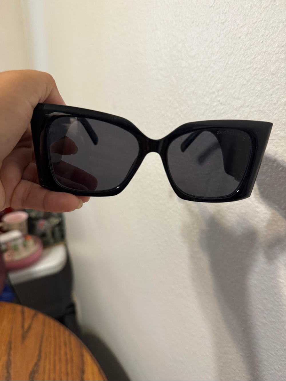 YSL black cat eye sunglasses large women’s